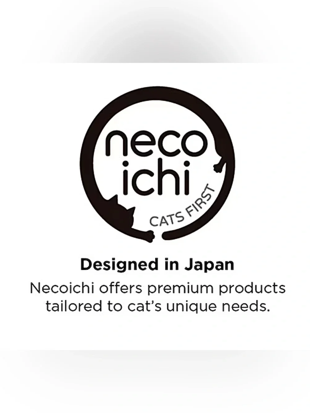 🐾 NEW Necoichi Elevated White Porcelain Cat Bowl with Black Paw Print | 1 Cup